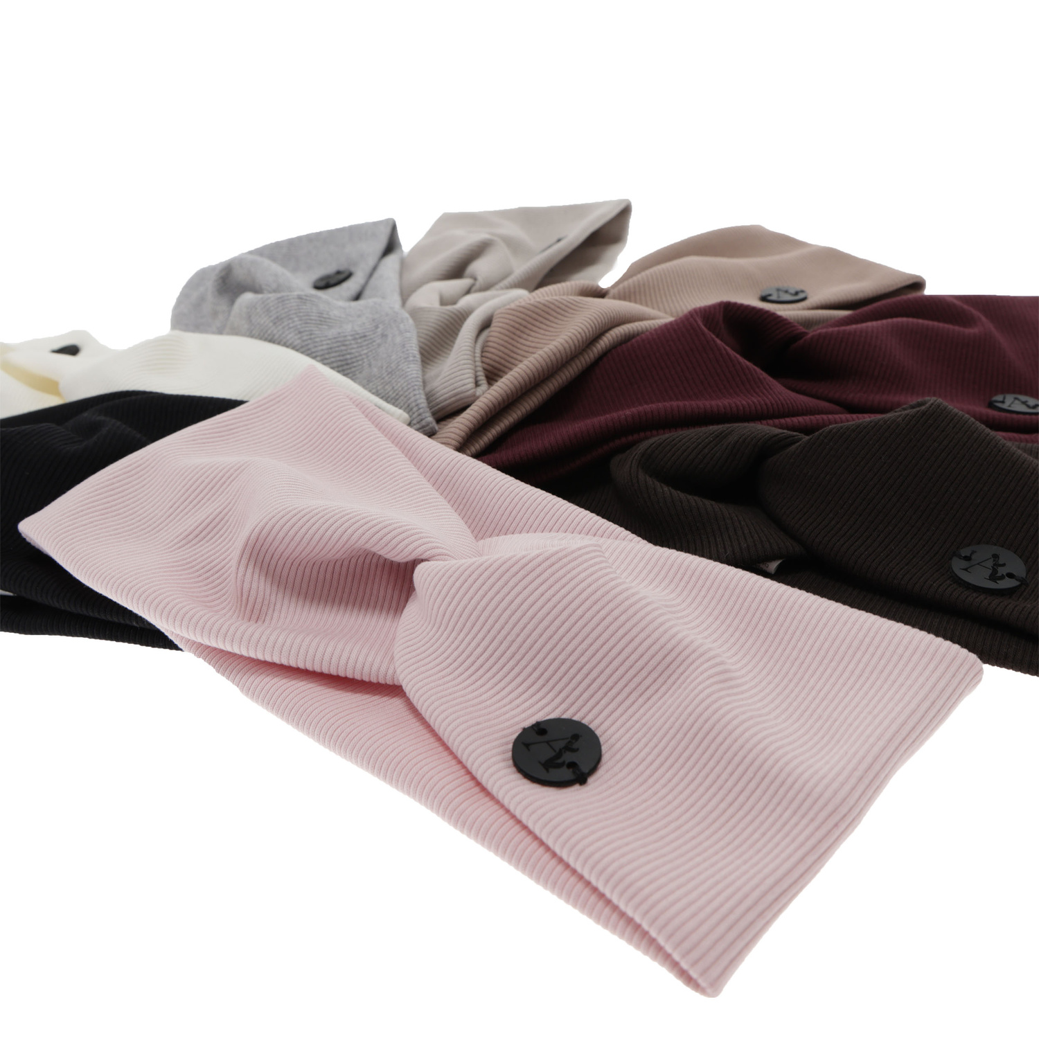 Herbst und Frühlings Stirnband Damen, rosa, Baumwolle, Auri