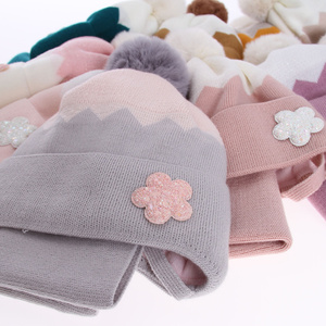 Winterset Mädchen: Mütze und Schlauchschal mit Bommel Rosa Danka