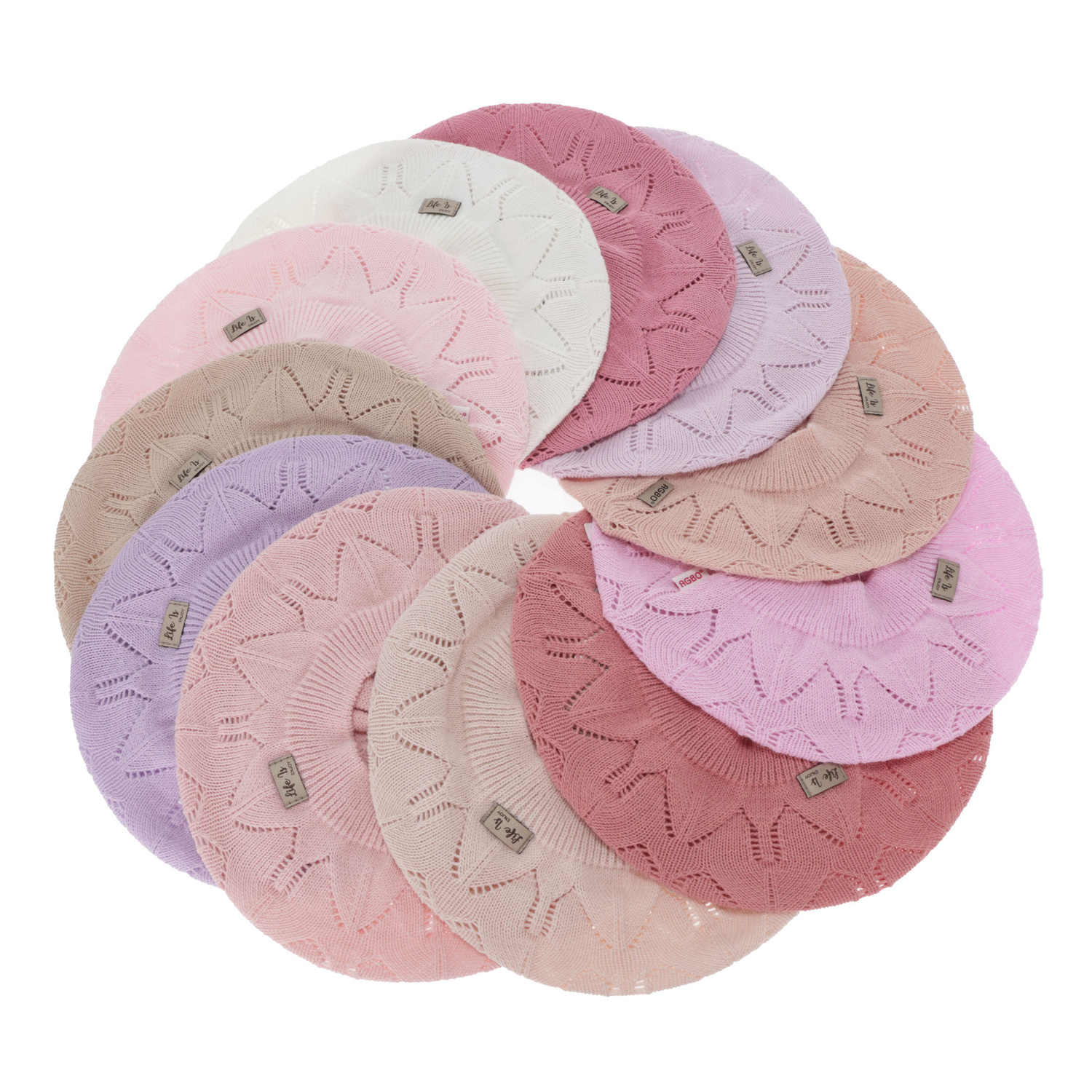 Beret für Mädchen Herbst und Frühling, beige, Liveria