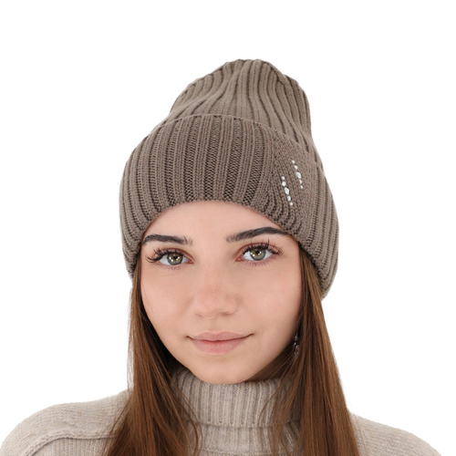 Wintermütze Damen 100% extrafeine Merinowolle Rosa Ariga