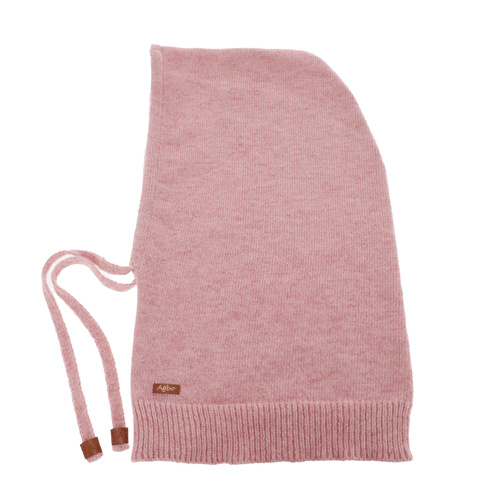 Balaclava für Damen, Winter, rosa, mit Merinowolle, Elizabeth