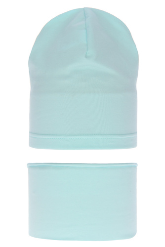 Herbst und Frühlingsset Mädchen: Mütze und Schlauchschal Minz Hazelka