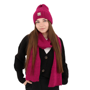 Schlauchschal Damen Merinowolle Rosa Loretta