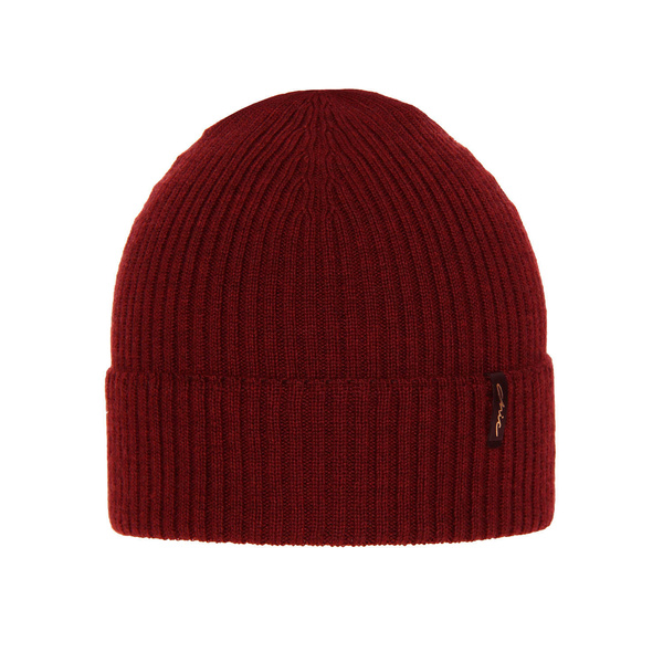 Wintermütze Damen 100% extrafeine Merinowolle Rot Megan