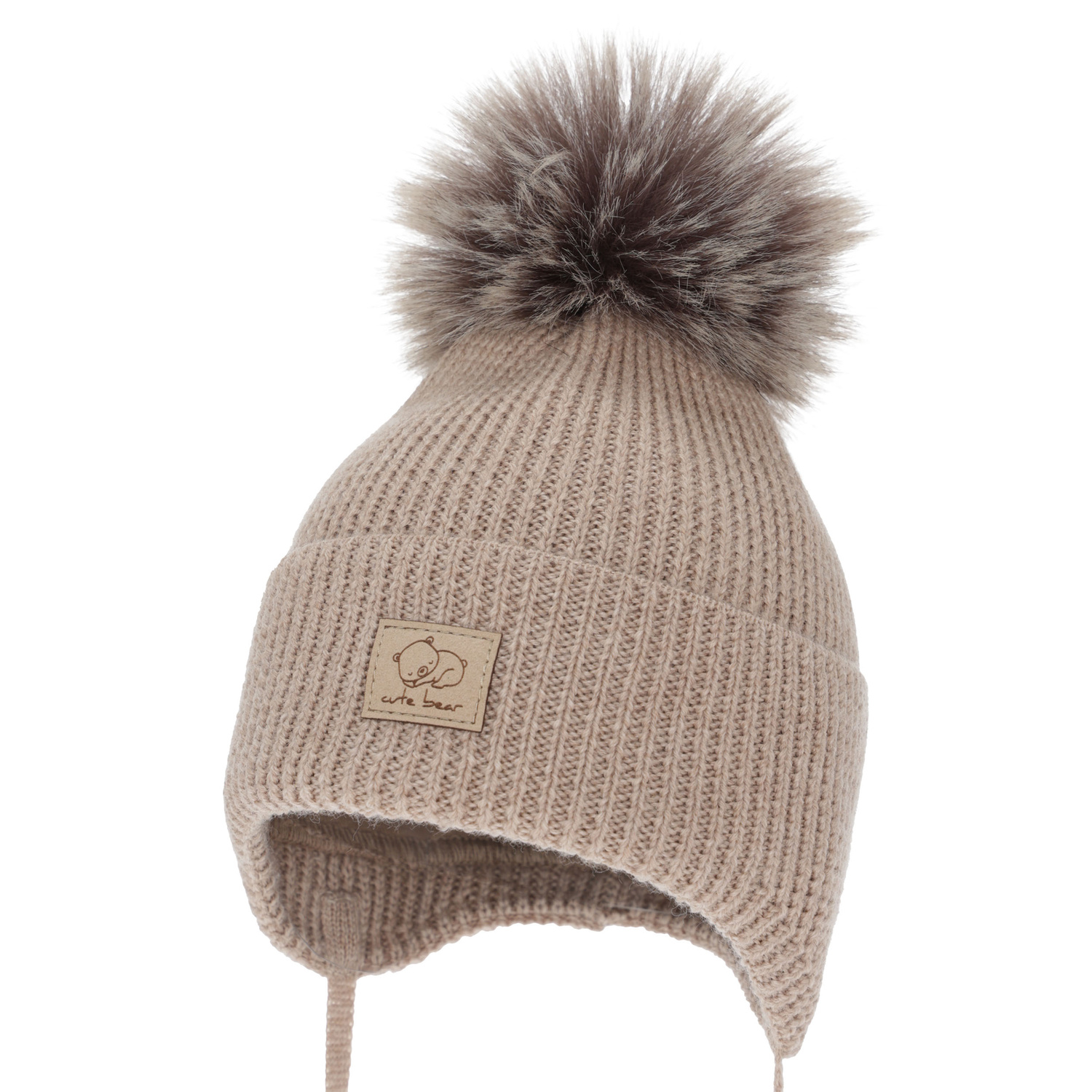 Wintermütze Jungen, beige, 100% Merinowolle, Jergen