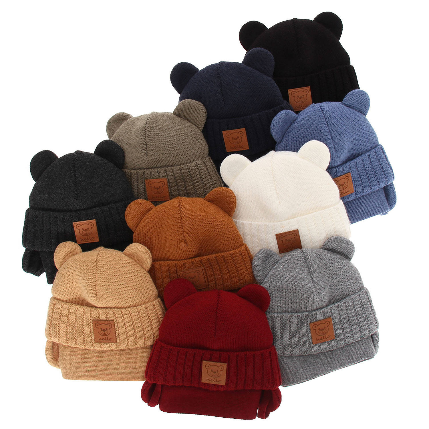 Winterset Jungen: Mütze und Schal Schwarz Petit