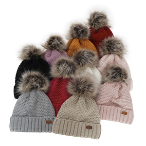 Wintermütze für Mädchen mit Bommel Rosa Pola