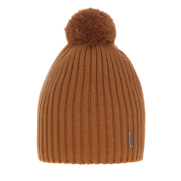 Wintermütze Jungen mit Bommel Braun Pirat