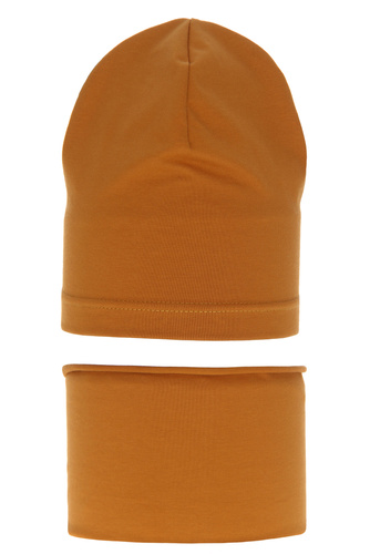 Herbst und Frühlingsset Jungen: Mütze und Schlauchschal Honig Hazel