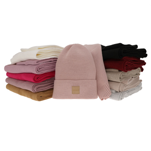 Damen-Set Frühling - Winter: Mütze und Schal Rosa Nathalie