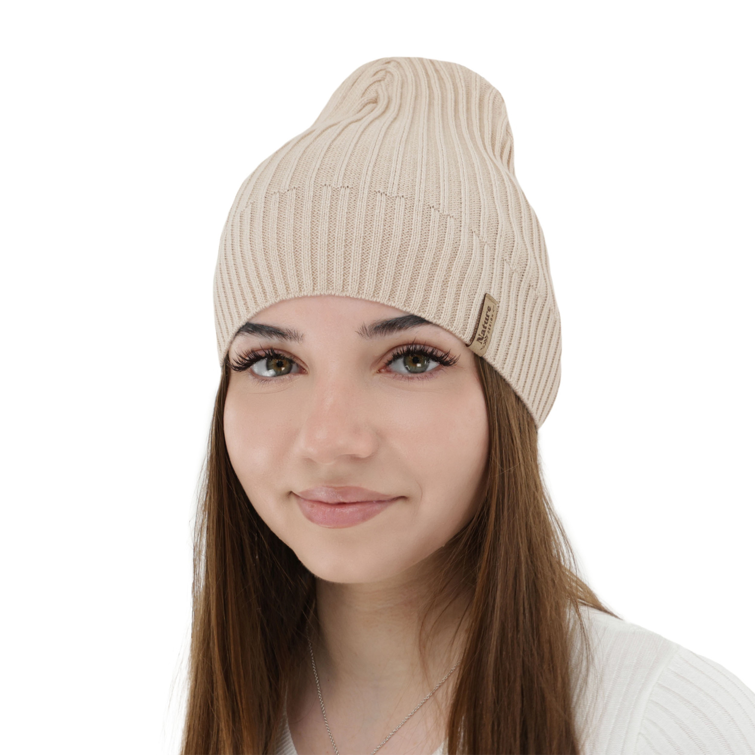 Damen-Herbst- und Frühlingsmütze, mit Baumwolle, grau, Mirona