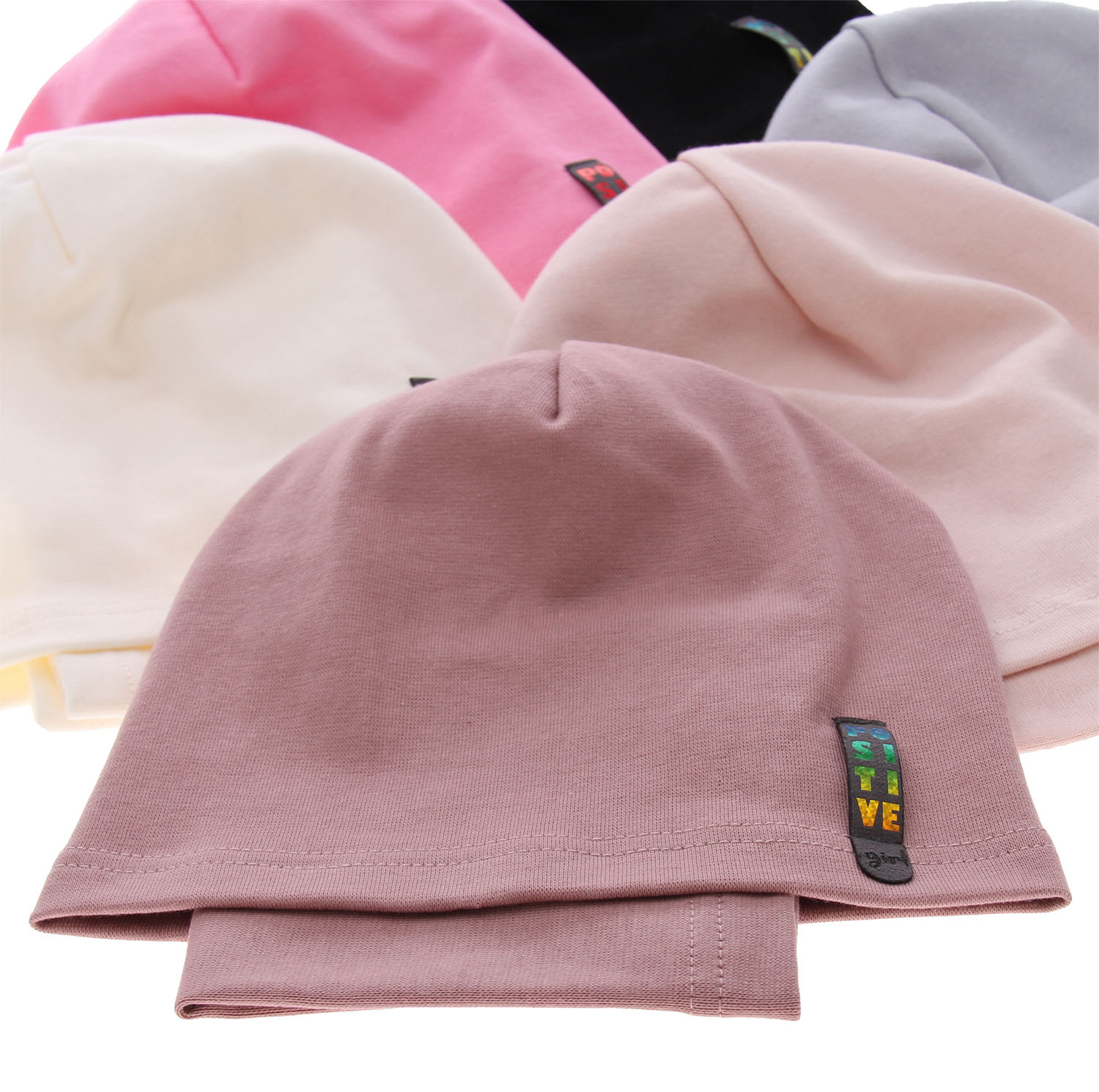 Herbst und Frühlingsset Mädchen: Mütze und Schlauchschal Rosa Flores