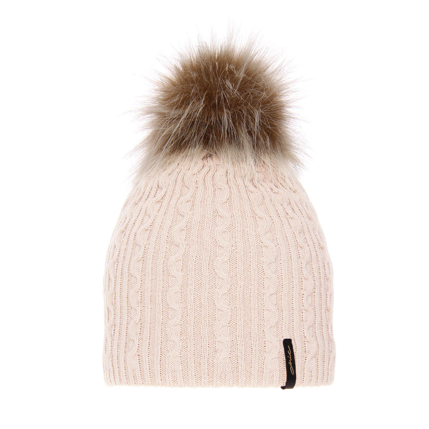 Wintermütze Damen mit Bommel Beige Xena