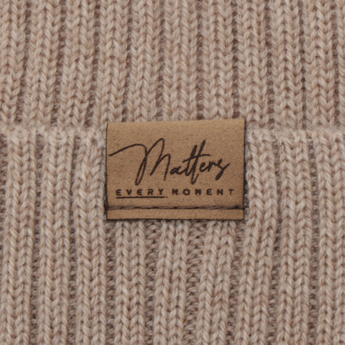 Herbst und Frühlingsmütze Damen, beige, 100% Merinowolle, nahtlos, Fabrizia