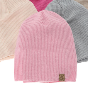 Herbst und Frühlingsset Mädchen: Mütze und Schlauchschal 100% extrafeine Merinowolle Rosa Ricona