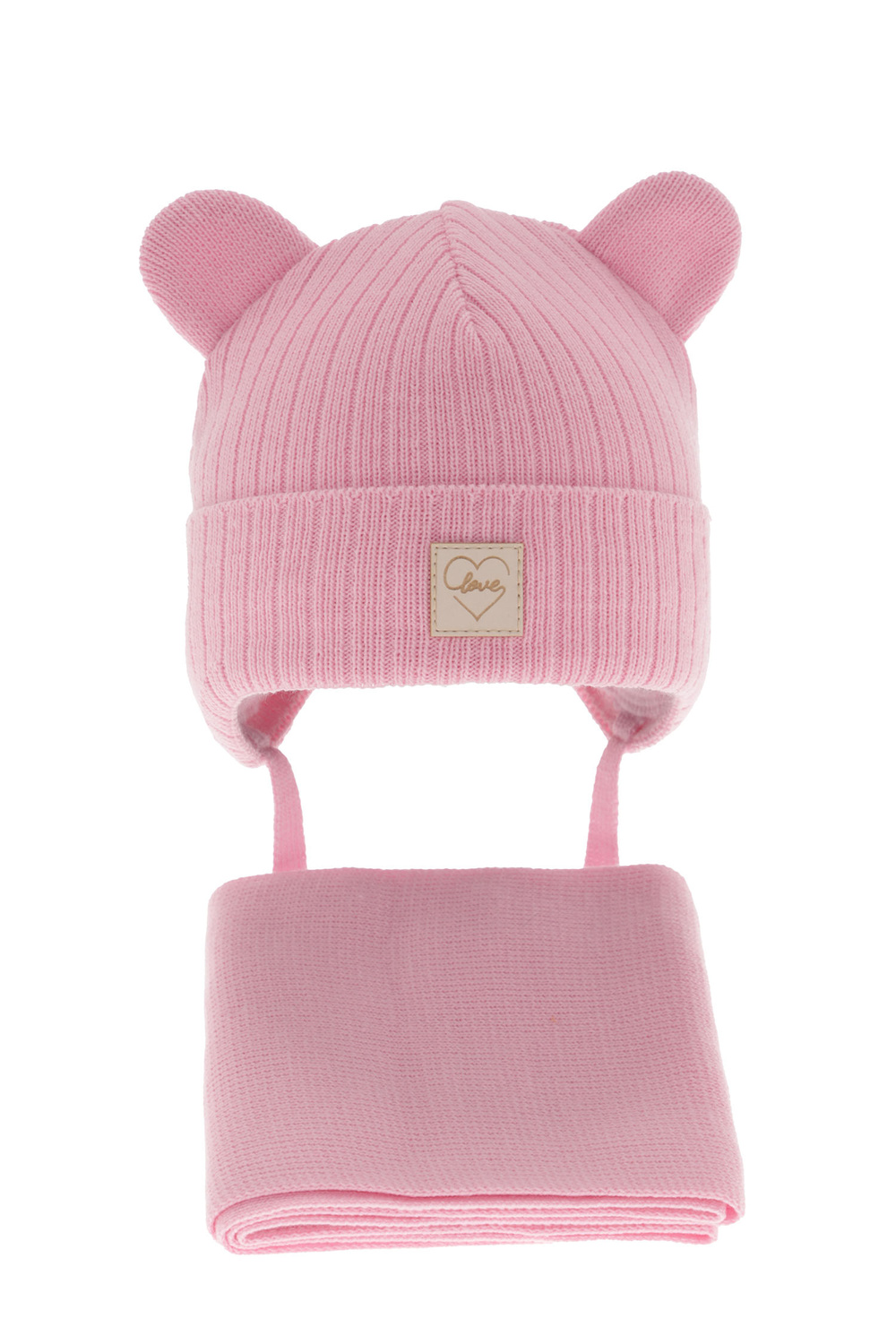 Winterset Mädchen: Mütze und Schal Rosa Antola
