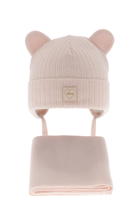 Winterset Mädchen: Mütze und Schal Rosa Antola