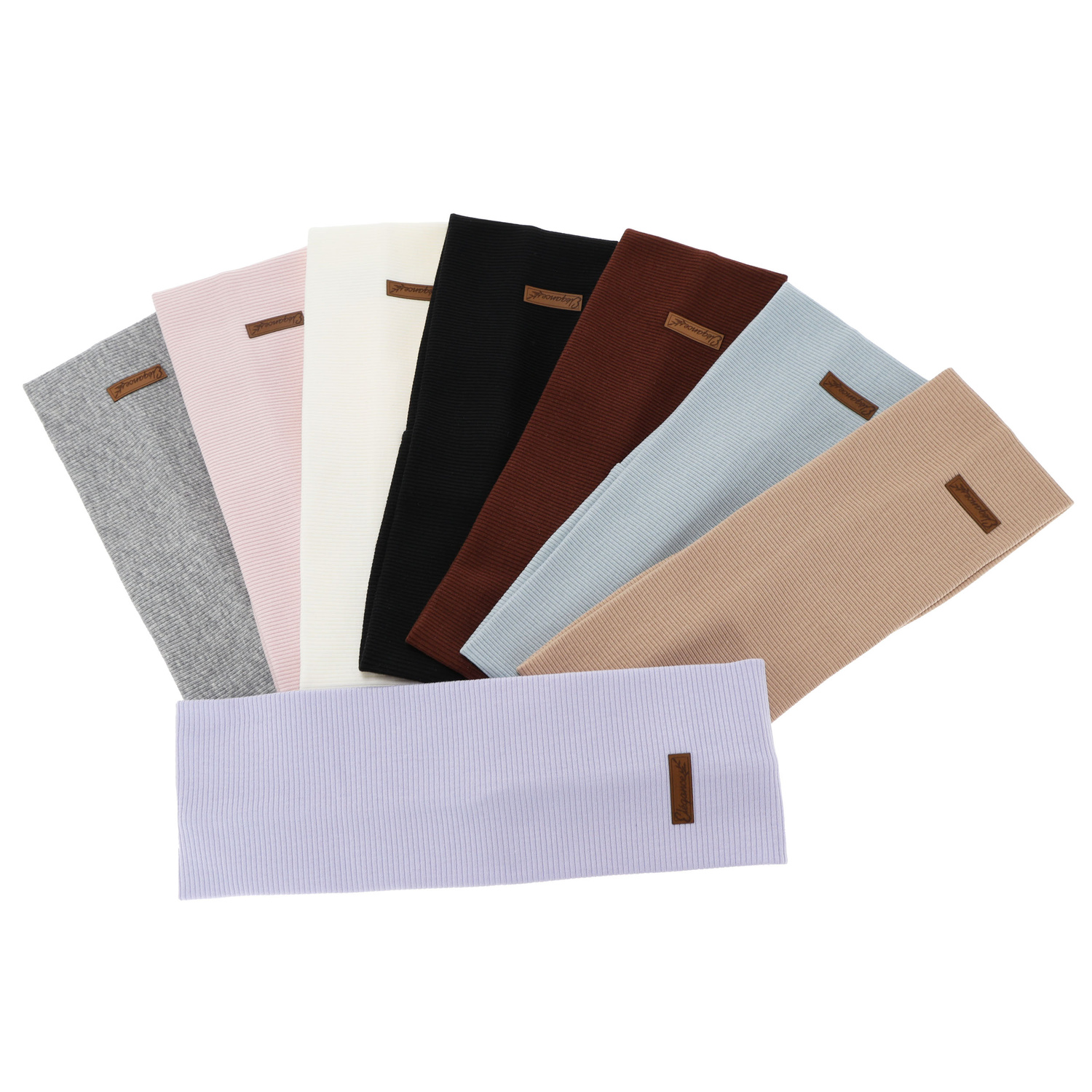 Herbst- und Frühlings-Stirnband für Damen, Schwarz, aus Baumwolle, Sharon