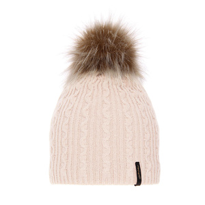 Wintermütze Damen mit Bommel Beige Xena