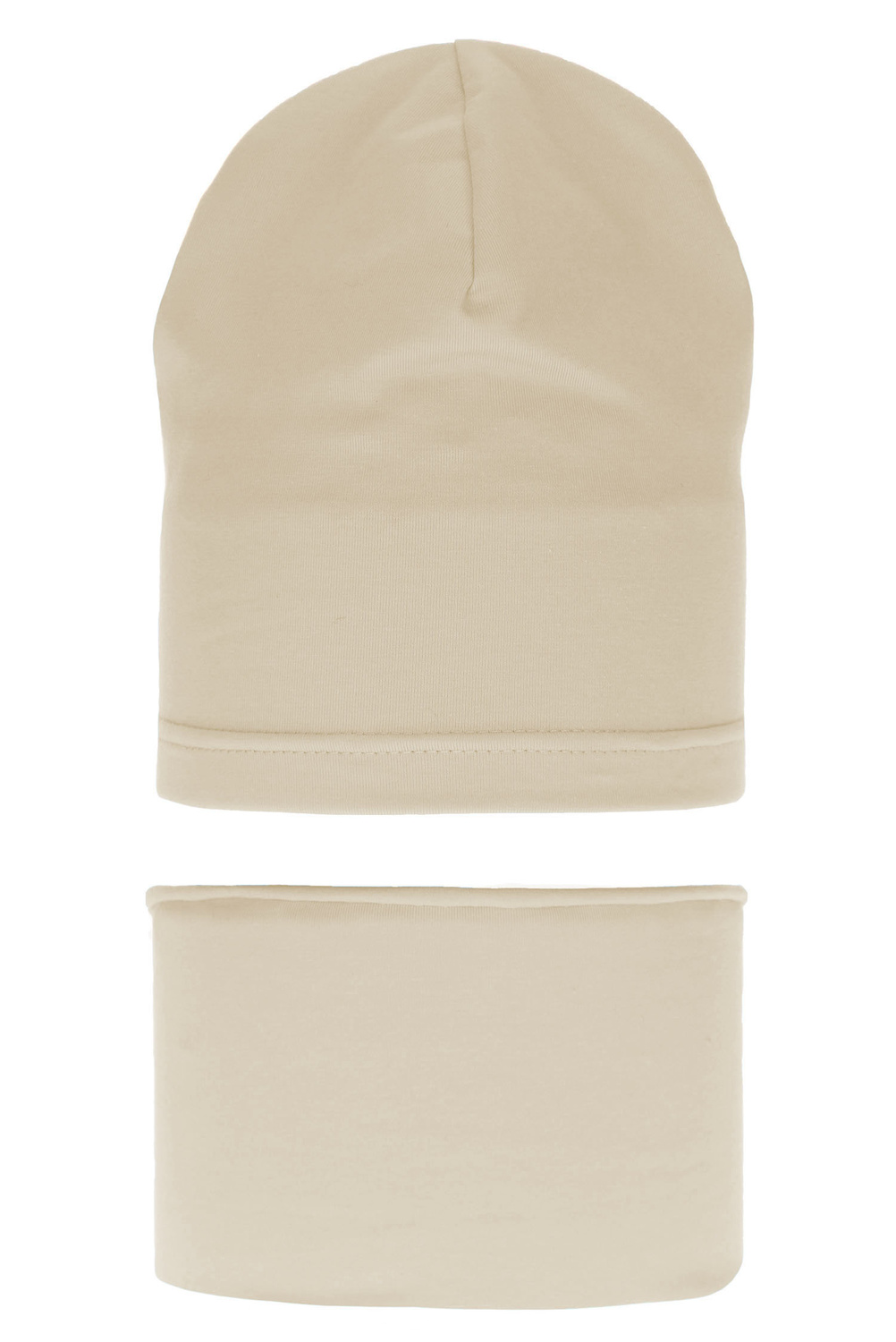 Herbst und Frühlingsset Mädchen: Mütze und Schlauchschal Beige Hazelka