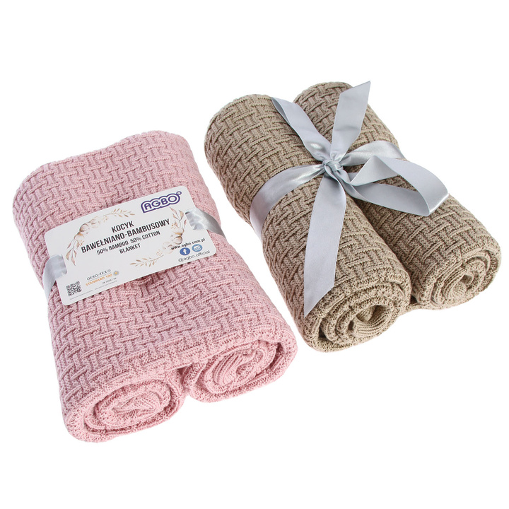 Baby und Kinder Decke aus 50% Bambus-Fasern, 50% Bamwolle Rot Pony