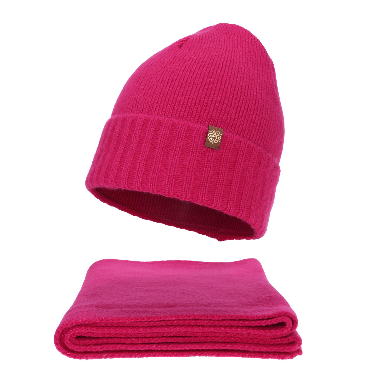Winterset Damen: Mütze und Schal, Winter, amarant, Shasta