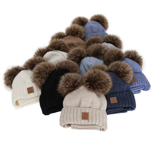 Jungen Mütze und Schal, Winter Set, blau, 100% Merinowolle, gefüttert mit Wollfleece, Ronik