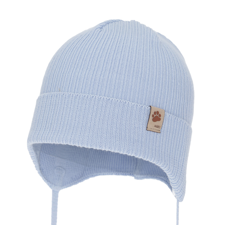 Herbst und Frühlingsmütze für Jungen, hellblau, zum Binden, 100% Baumwolle, Elmar