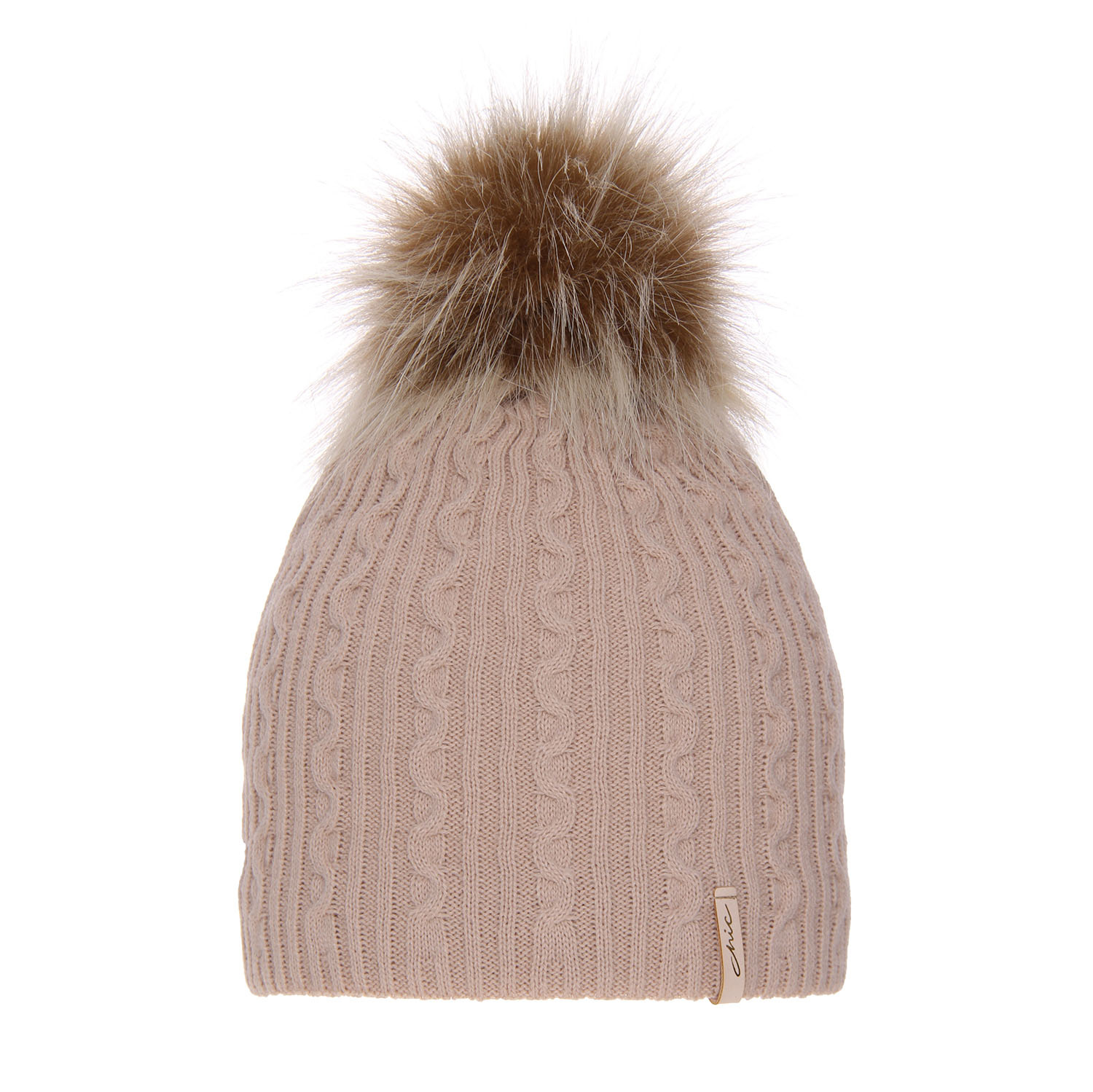 Wintermütze Damen mit Bommel Beige Xena