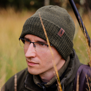Wintermütze Herren aus Merinowolle in khaki Hogan
