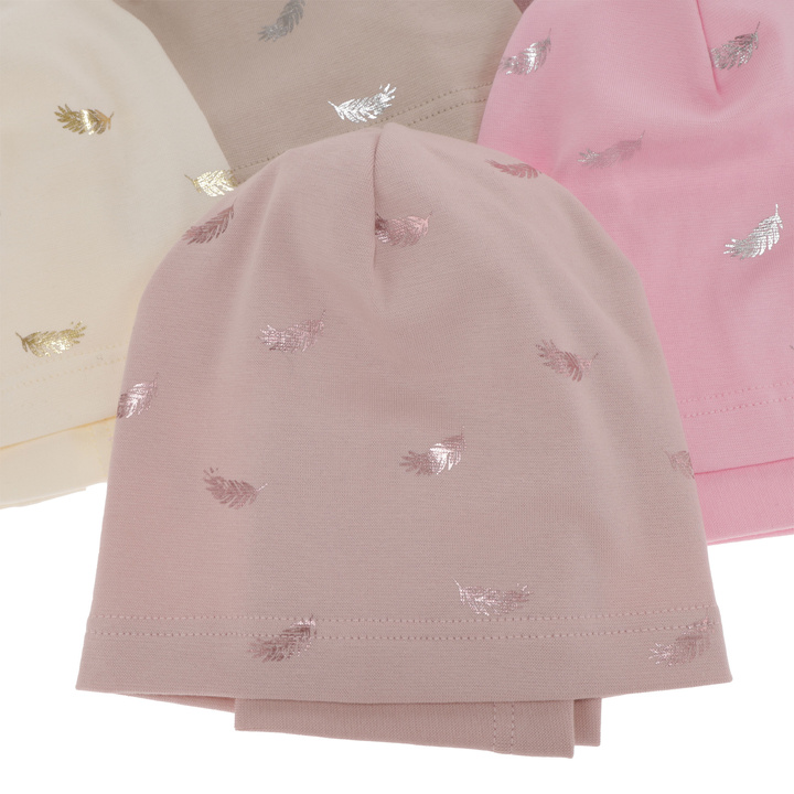 Herbst und Frühlingsset Mädchen baumwolle: Mütze und Schlauchschal Rosa Florena