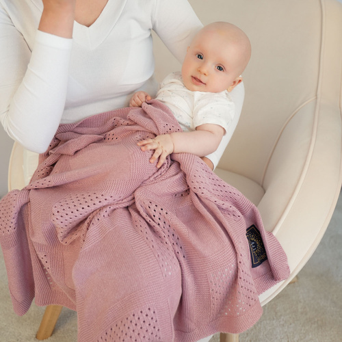 Baby und Kinder Decke aus 50% Bambus-Fasern, 50% Bamwolle Grau Domino