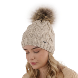 Wintermütze Damen mit Bommel Rosa Terri