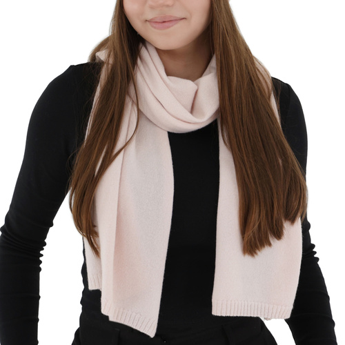 Winterschal Damen, Winter, hellrosa, mit Merinowolle und Kaschmir, Irenia