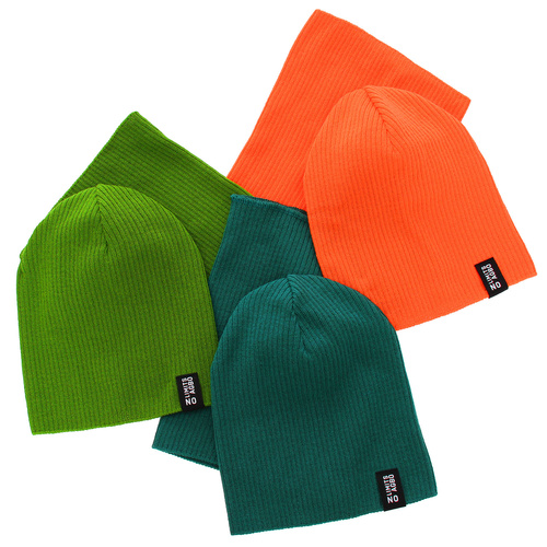 Herbst/ Frühjahrsset für Kinder: Mütze und Schlauchschal, mit Baumwolle, khaki Tunis