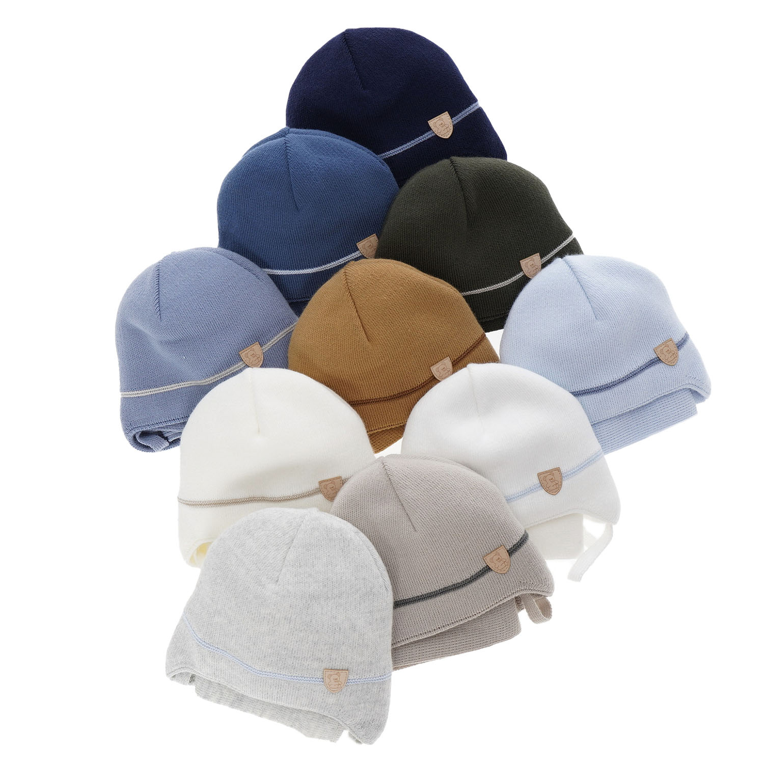 Winterset Jungen: Mütze und Schal Navy Blau Musso