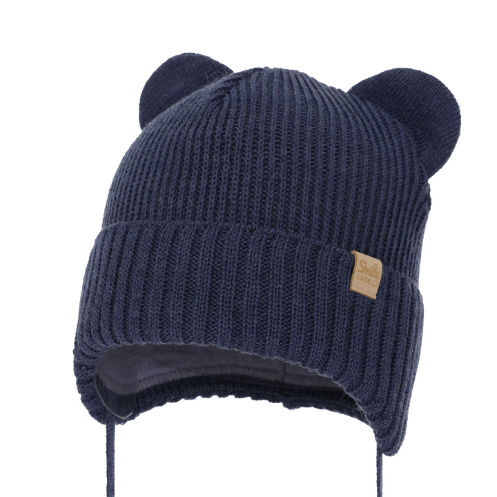 Wintermütze Jungen mit Merinowolle Navy Blau Shedon